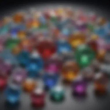Gemstone Classification and Properties A detailed visual representation of gemstone classification and their properties.