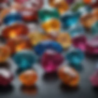Natural Gemstone Collection A collection of gemstones in their natural forms, highlighting their raw beauty and uniqueness.