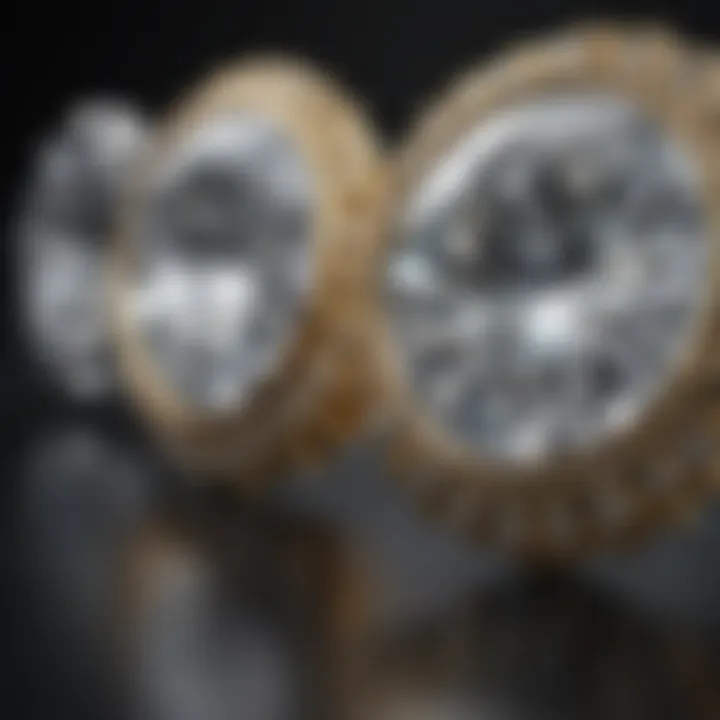 Infographic explaining the factors affecting the pricing of diamond stud earrings