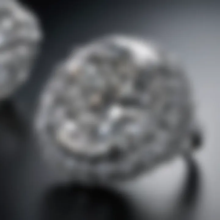 Close-up view showcasing the brilliance and clarity of a natural diamond