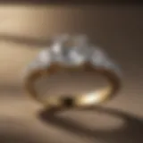 Elegant display of a 1ct natural diamond ring on a velvet background