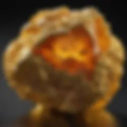 Glistening gold nugget showcasing its raw beauty and geological origins