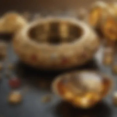Dynamic Gold Market Trends Gold market trends represented through dynamic graphs and charts