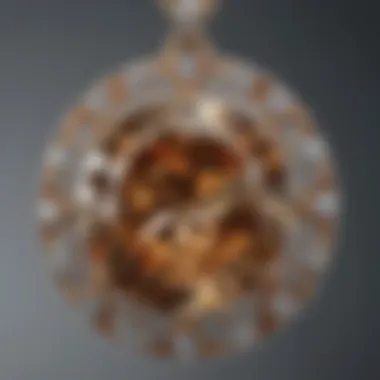 A close-up view of a stunning diamond pendant showcasing its brilliance and clarity.