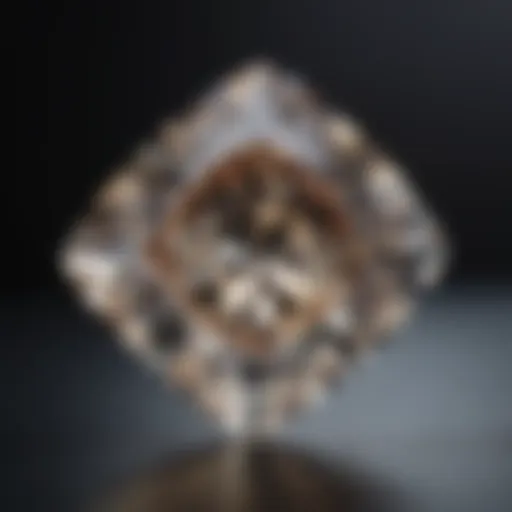 Radiant marquise diamond showcasing intricate facets