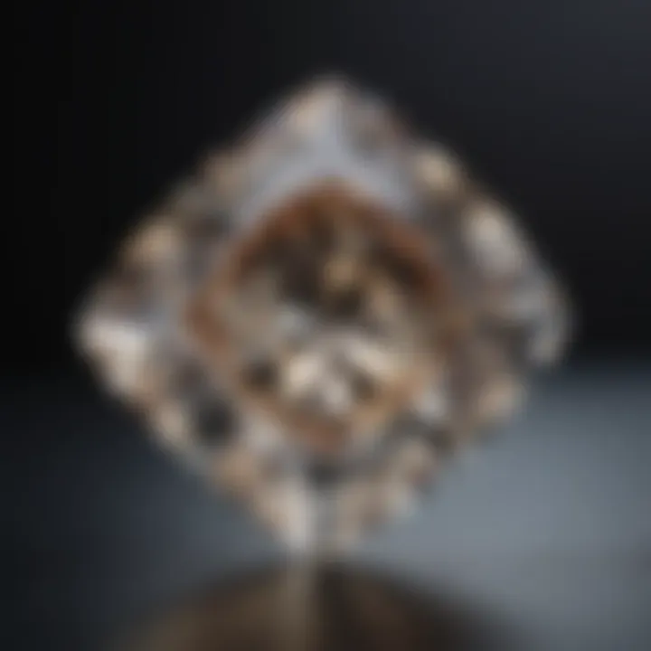 Radiant marquise diamond showcasing intricate facets