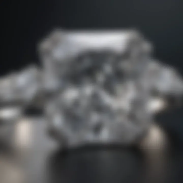 Detailed close-up of a sparkling diamond ring highlighting its clarity and cut.