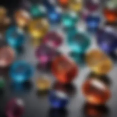 Emotional Meanings of April Birth Stones A vibrant visual representation of the emotional meanings attributed to April stones