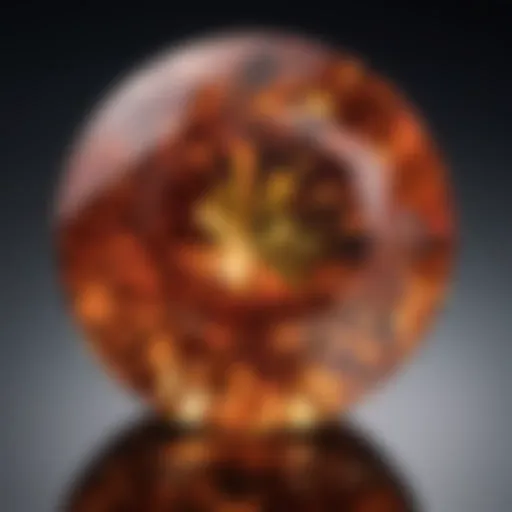 Close-up view of a 1.5 carat gemstone showcasing its brilliance and clarity