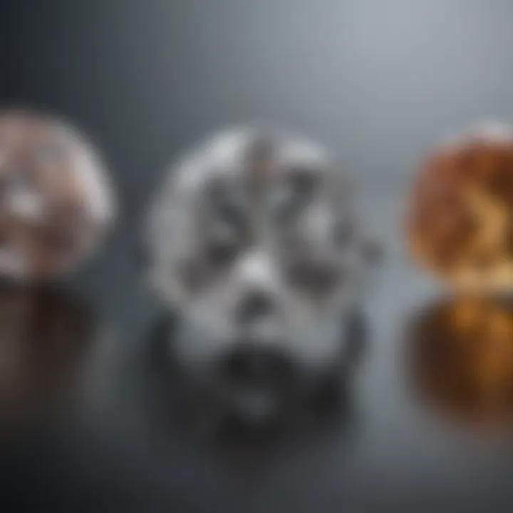 Comparison of different diamond sizes