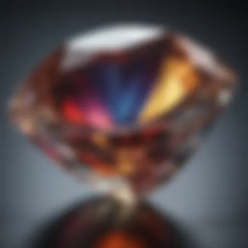 A stunning close-up of a diamond showcasing its color spectrum.