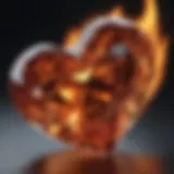 Close-up view of a Hearts on Fire diamond showcasing its brilliance