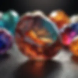 An exquisite gemstone with vivid colors