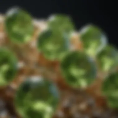 Vibrant Green Peridot Gemstones Vibrant green peridot gemstones showcasing their clarity and brilliance.