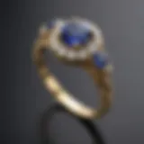 Stunning Australian sapphire engagement ring showcasing unique color