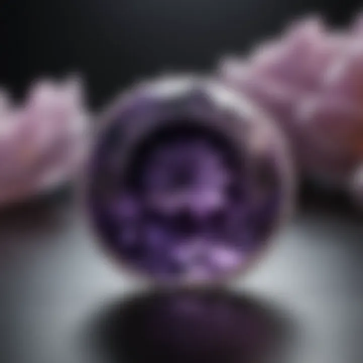 An elegant amethyst stone symbolizing February