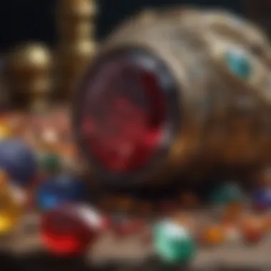 Historical Use of Gemstones A historical depiction of ancient cultures using gemstones for various purposes.