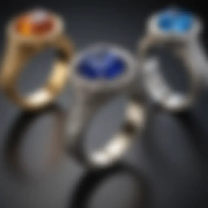 Comparison chart highlighting durability and pricing of cobalt and platinum rings