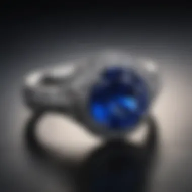 Elegant cobalt ring showcasing its lustrous finish