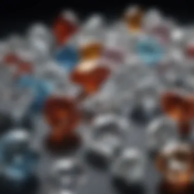 Diversity in Brilliant Shape Diamonds An array of different brilliant shape diamonds displayed elegantly