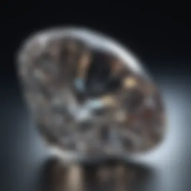 An elegant diamond displayed under soft lighting, highlighting its brilliance.