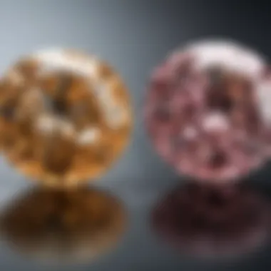 Infographic showing quality parameters for both diamond sizes