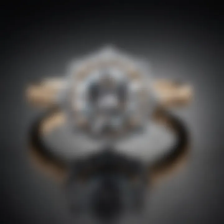 A beautifully crafted solitaire engagement ring set against a luxurious backdrop