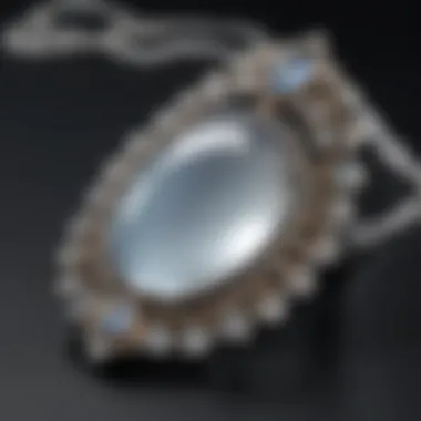 A beautifully designed jewelry piece featuring moonstone, highlighting its elegance