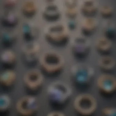 An array of ring sizers made of various materials laid out for comparison.