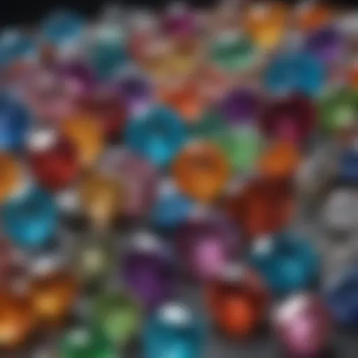 An array of various gemstones showcasing their vibrant colors and unique properties.