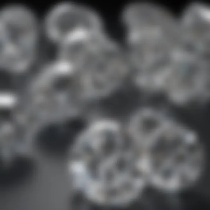 Visual representation of the formation processes of lab-created and natural diamonds