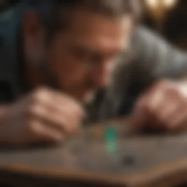 A skilled artisan crafting an emerald ring