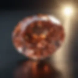 Cubic zirconia sparkling under light