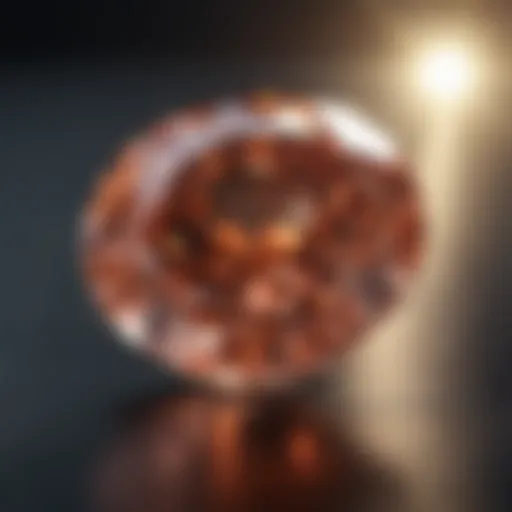 Cubic zirconia sparkling under light