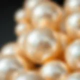 Close-up view of authentic pearls showcasing their luster and texture