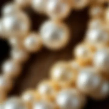 Comparison of real pearls and faux pearls highlighting distinguishing features