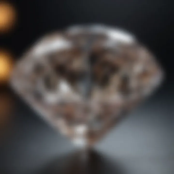 An elegant diamond showcasing its brilliance and facets