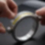 Measuring ring size with a tape measure