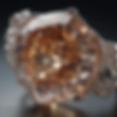 Close-up of diamond facets showcasing brilliance