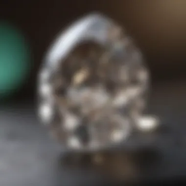 Detailed view of diamond grading scales and certification