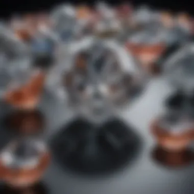 The Timeless Elegance of Diamonds Diamonds arranged elegantly in a display