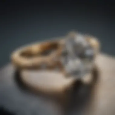 An elegantly styled oval diamond ring on a decorative surface