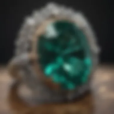 A visual representation of the historical significance of emeralds and diamonds