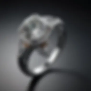 Elegant diamond engagement ring showcasing a unique fancy shape