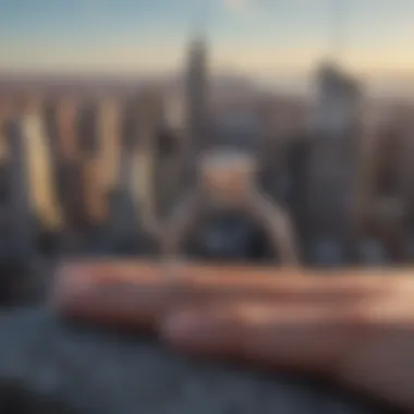 NYC Skyline with Engagement Ring New York City skyline with a ring overlay