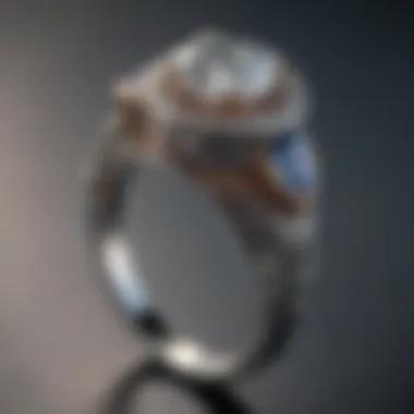 Artistic depiction of engagement rings in various settings showcasing design metrics