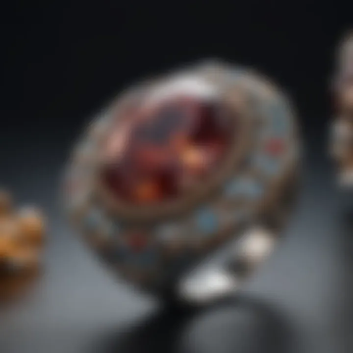 An elegant display of handcrafted jewelry showcasing creativity and craftsmanship