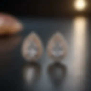 Showcase of various diamond earrings