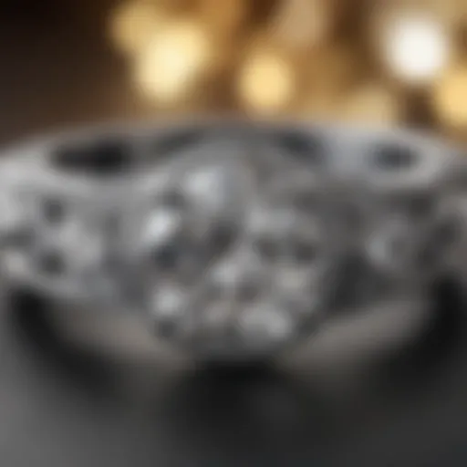 Elegant diamond engagement ring showcasing intricate design