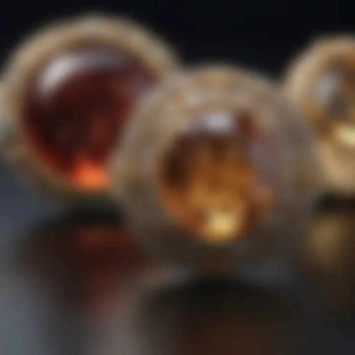 Close-up of materials used in antique look rings